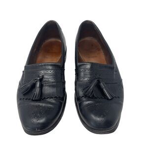 Allen Edmonds Nashua Black Leather Tassel Loafers Dress Shoes Mens 10.5